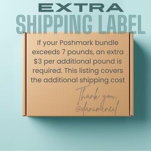 Extra Shipping Label for Poshmark